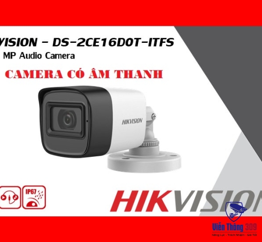 Bộ 4 Camera Quan Sát Hikvision 2.0MP Full HD – Tích Hợp Micro Thu Âm