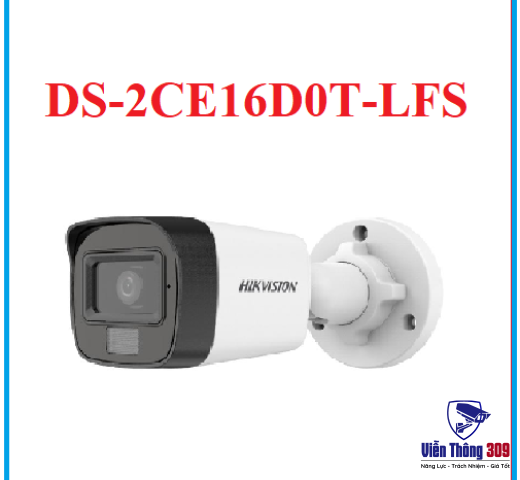 Camera Hikvision DS-2CE16D0T-LFS hồng ngoại 2mp, camera có tích hợp mic, có màu ban đêm