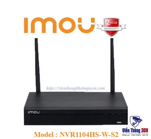 Đầu ghi hình Wifi 4 kênh IMOU NVR1104HS-W-S2, hàng chính hãng