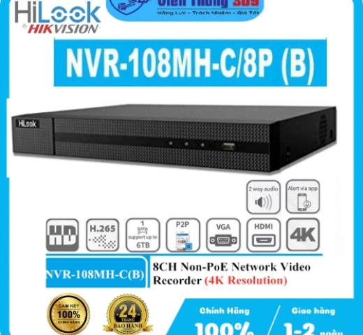 Đầu ghi hình IP 8 kênh Hilook NVR-108MH-C(B)