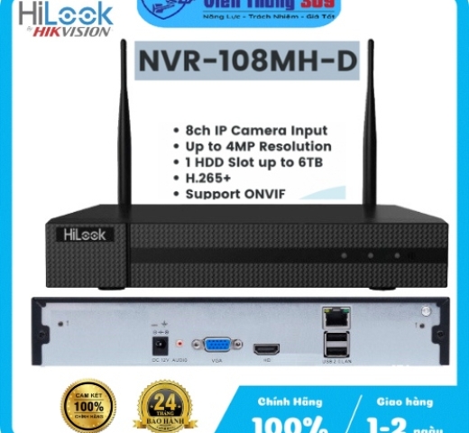 Đầu ghi hình IP 8 kênh Hilook NVR-108MH-D