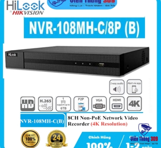 Đầu ghi hình IP 8 kênh Hilook NVR-108MH-C(B)