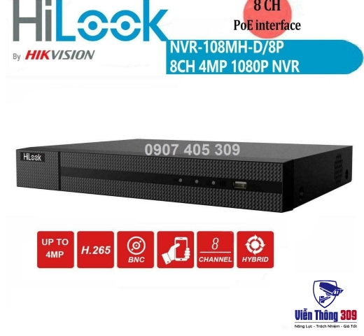 Đầu ghi hình IP 8 kênh Hilook NVR-108MH-D